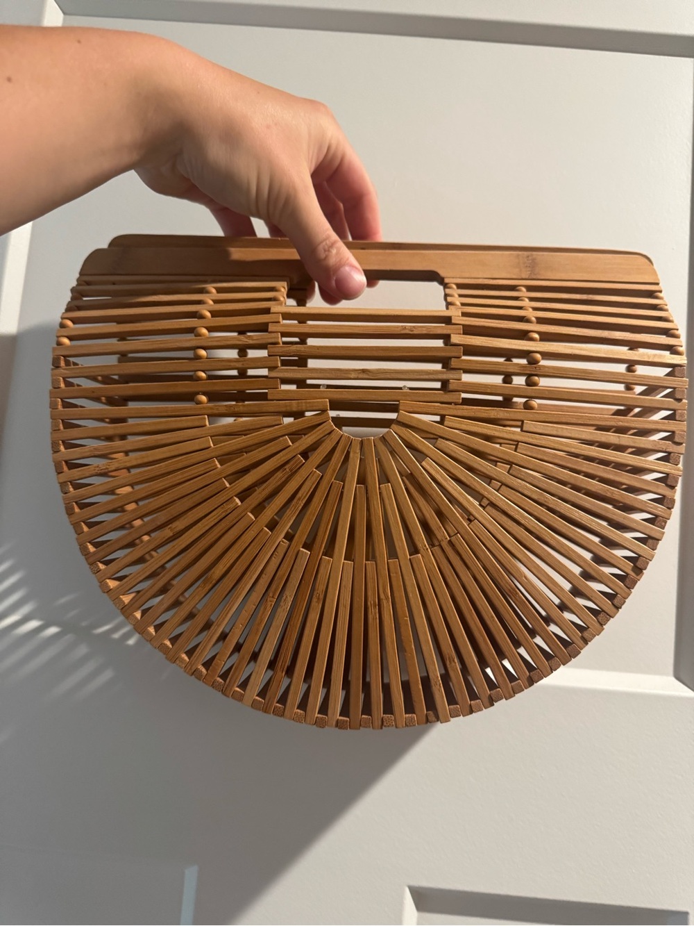 cult gaia Bamboo Arc Handbag - Brown